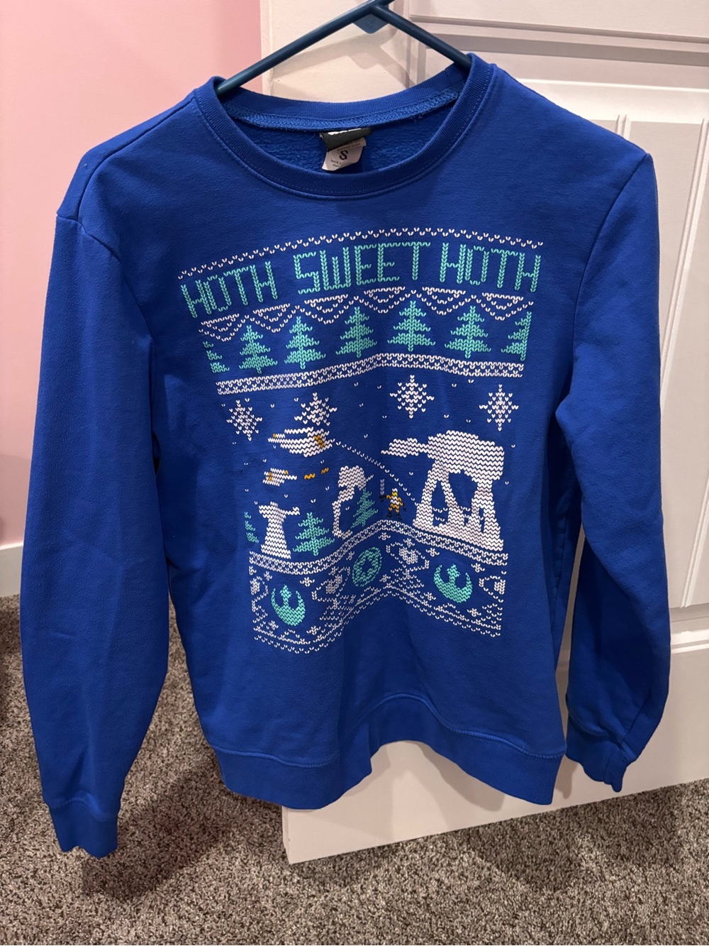 Star Wars Royal Blue 'Hoth Sweet Hoth' Graphic Crewneck Sweater